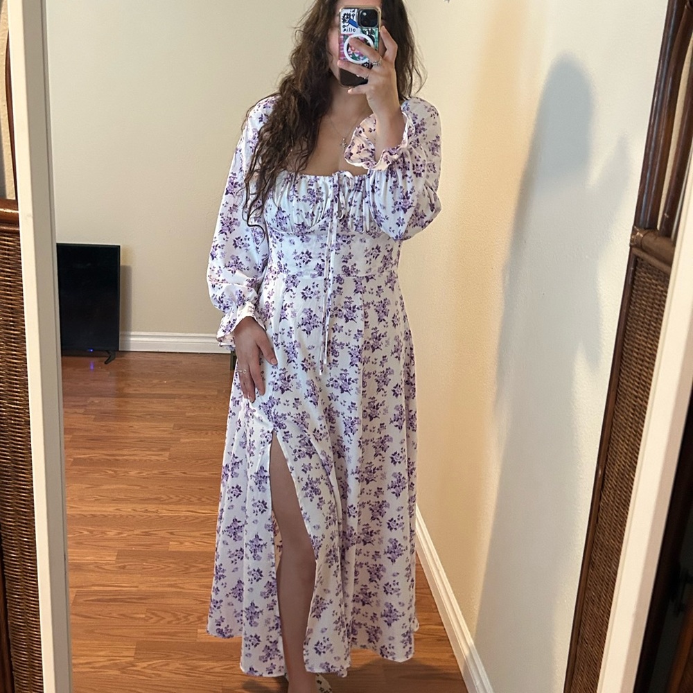 Floral Purple Maxi Dress